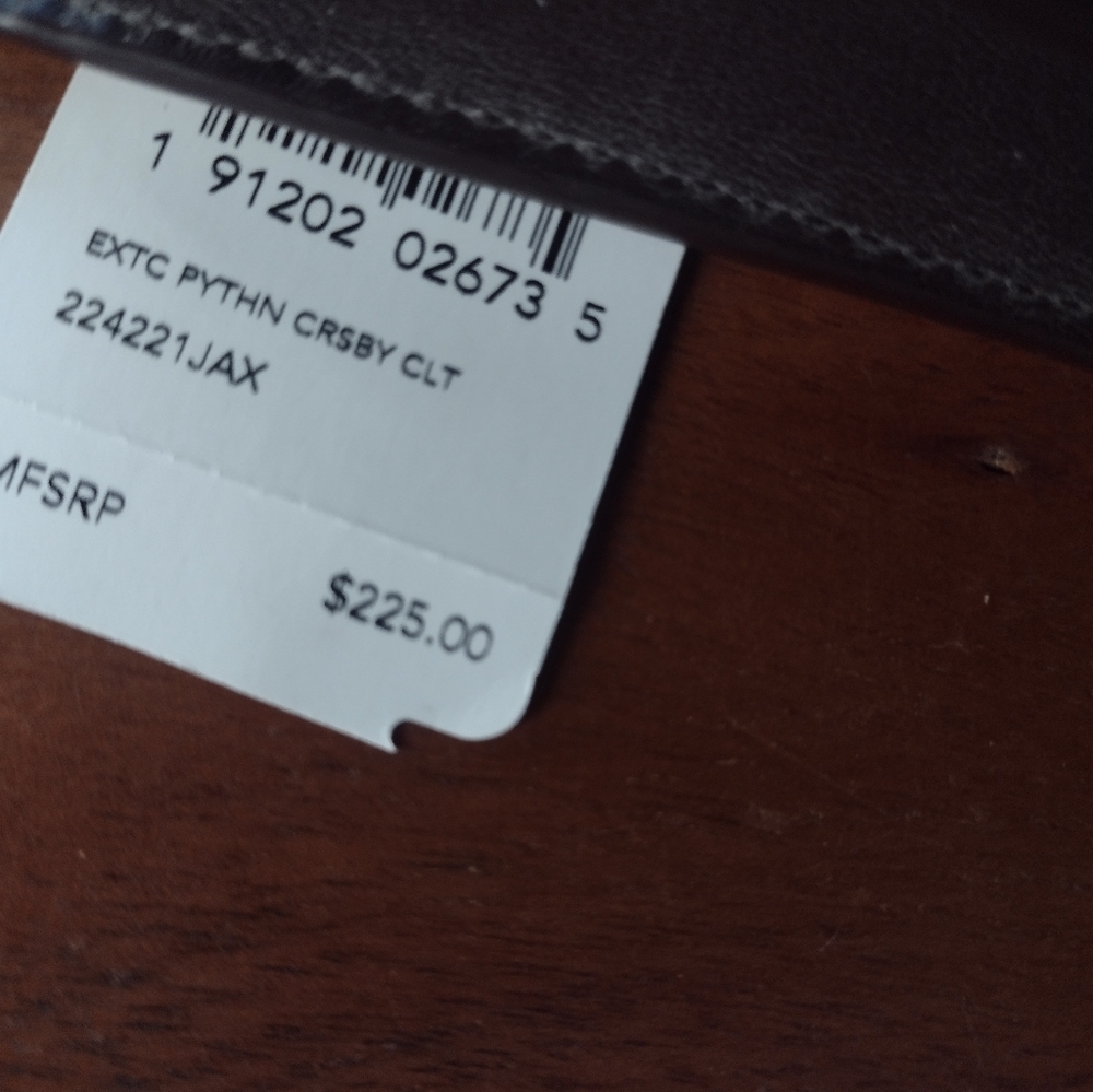 Coach Exotic Python Crosby Clutch Embossed Leather - image 3